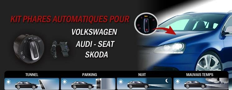 Kit allumage de feux phare automatique pour Audi, Seat, Skoda et Volkswagen